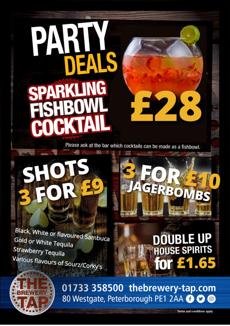 NEW PARTY DEALS The Brewery Tap Peterborough